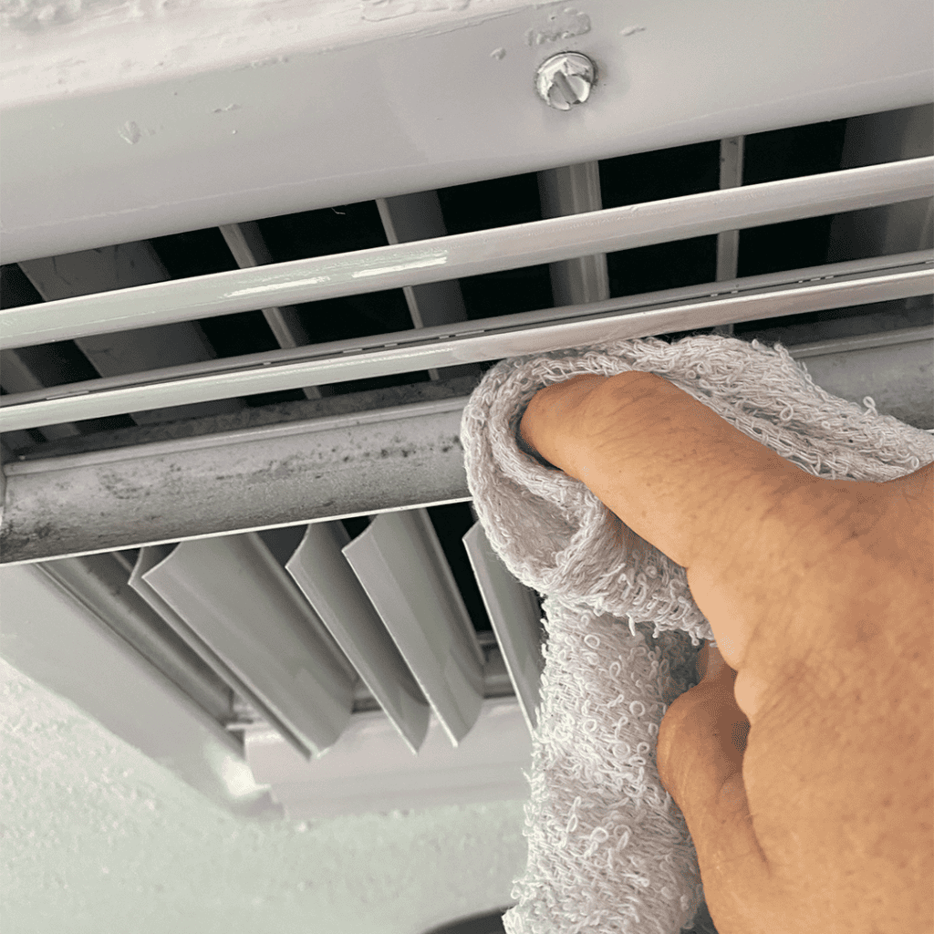 Air conditioning unit maintenance and cleaning for indoor air quality improvement and mold prevention.